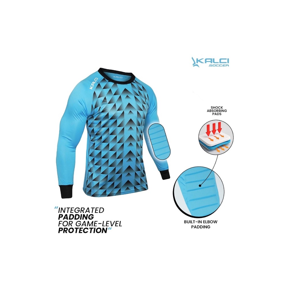 Blue Geometric goal keeper long sleeve jersey - Picture 3 of 16